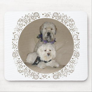 Wheaten Terrier and Havanese Mouse Pad