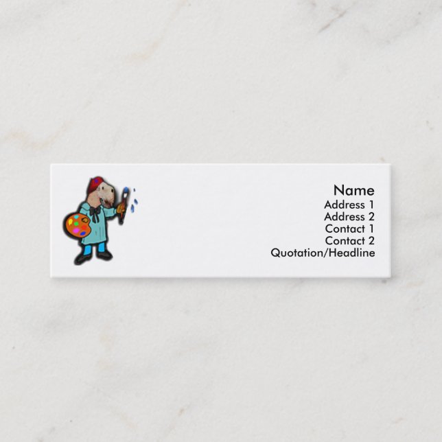 Wheaten Terrier Artist Mini Business Card (Front)