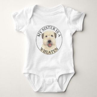 Wheaten Terrier Big Sister Baby Bodysuit
