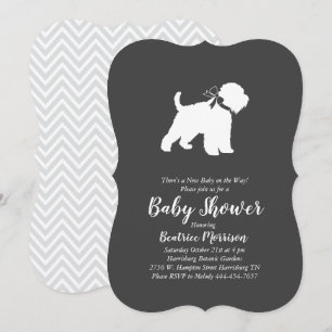 Wheaten Terrier Dog Baby Shower Gender Neutral Invitation