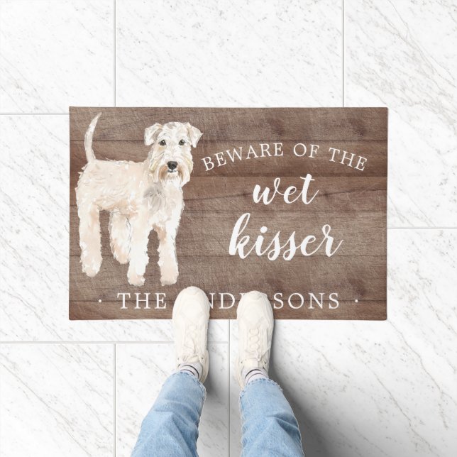 Wheaten Terrier Dog Personalised Door Mat (Indoor)
