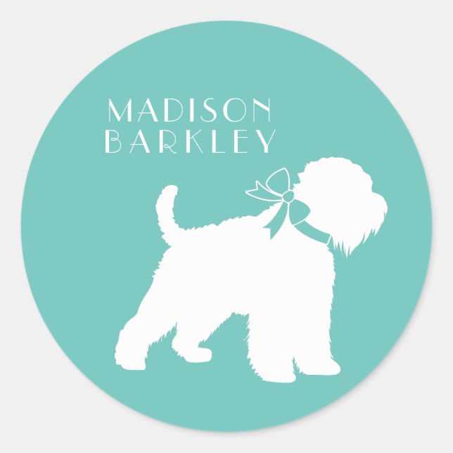 Wheaten Terrier Dog Puppy Classic Round Sticker (Front)