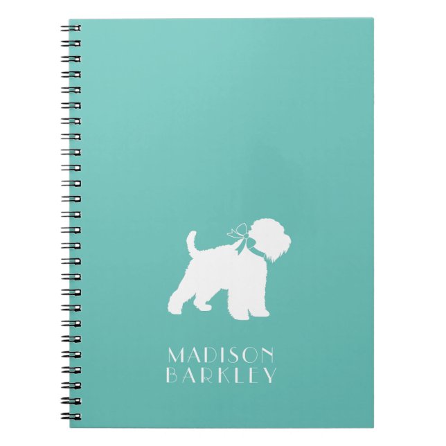 Wheaten Terrier Dog Puppy Notebook (Front)