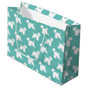 Wheaten Terrier Dog Silhouette Large Gift Bag