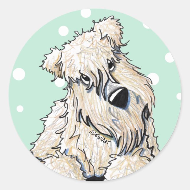 Wheaten Terrier Easter Spring Stickers (Front)