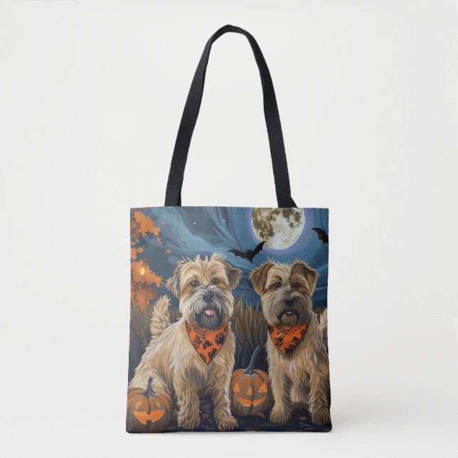 Wheaten Terrier Halloween Spooky Tote Bag (Front)