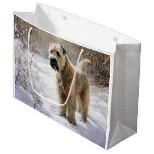 Wheaten Terrier Let It Snow Christmas Large Gift Bag