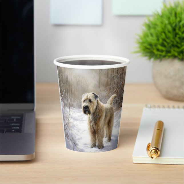 Wheaten Terrier Let It Snow Christmas  Paper Cups (Insitu)