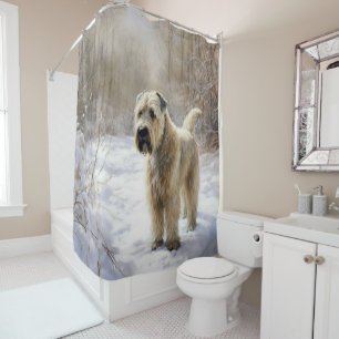 Wheaten Terrier Let It Snow Christmas  Shower Curtain
