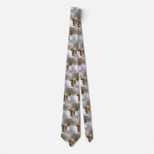 Wheaten Terrier Let It Snow Christmas  Tie