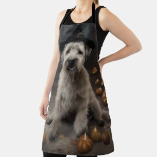 Wheaten Terrier Pumpkins Halloween Scary Apron