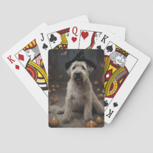 Wheaten Terrier Pumpkins Halloween Scary Playing Cards
