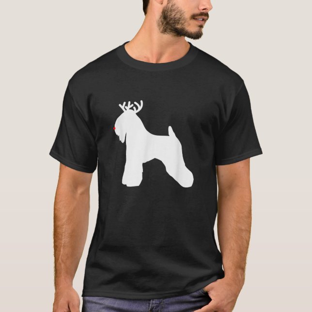 Wheaten Terrier Reindeer Christmas Dog  T-Shirt (Front)