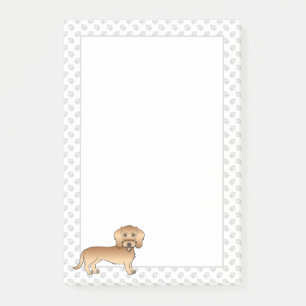 Wheaten Wire Haired Dachshund Cartoon Dog And Paws Post-it Notes