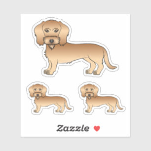 Wheaten Wire Haired Dachshund Cute Cartoon Dog