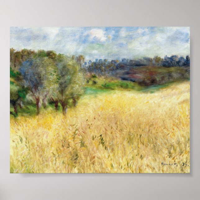Wheatfield - Pierre-Auguste Renoir Poster (Front)