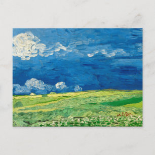 Wheatfield Under Thunderclouds by Vincent van Gogh Postcard