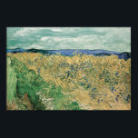 Wheatfield with Cornflowers | Vincent van Gogh Poster<br><div class="desc">Wheatfield With Cornflowers (1890) by Vincent van Gogh (Dutch, 1853–1890) is a vivid and emotionally charged landscape from the artist’s final year. In this painting, Van Gogh captures a golden wheatfield punctuated with brilliant blue cornflowers, using his signature bold brushwork and dynamic colour contrasts. The composition conveys both the beauty...</div>