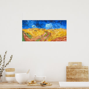 Wheatfield with Crows (1890) Van Gogh Landscape Poster