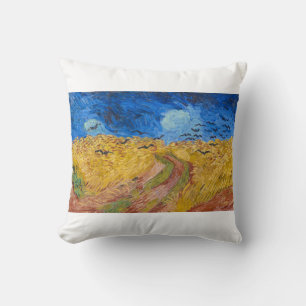 Wheatfield with Crows by Vincent van Gogh Cushion