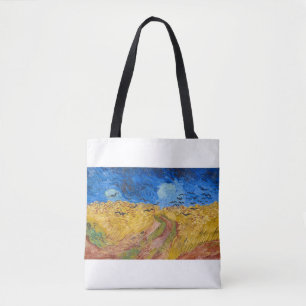 Wheatfield with Crows by Vincent van Gogh Tote Bag