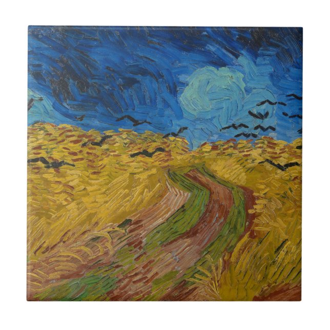 Wheatfield with Crows Ceramic Tile (Front)