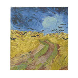 Wheatfield With Crows Painting Vincent Van Gogh Notepad
