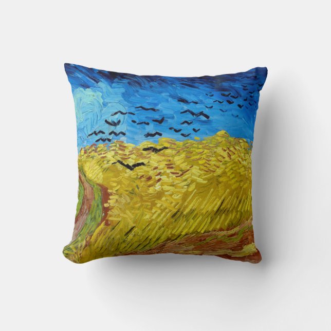 Wheatfield with Crows, Van Gogh Cushion (Front)