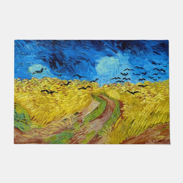 Wheatfield with Crows, Van Gogh Doormat (Front)