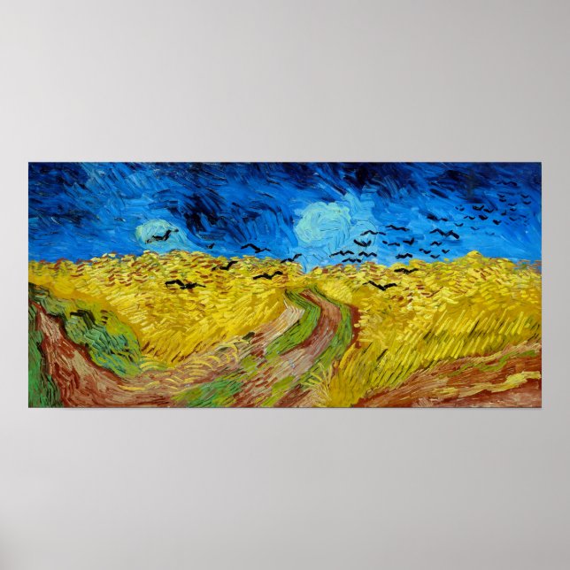 Wheatfield with Crows, Van Gogh Poster (Front)