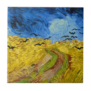 Wheatfield with crows - Vincent Van Gogh (1890) Ceramic Tile