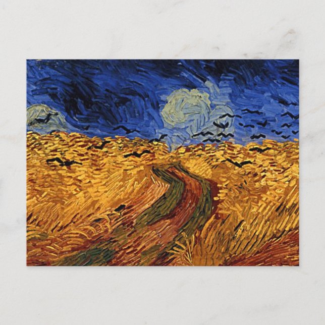 Wheatfield with Crows Vincent van Gogh Postcard (Front)