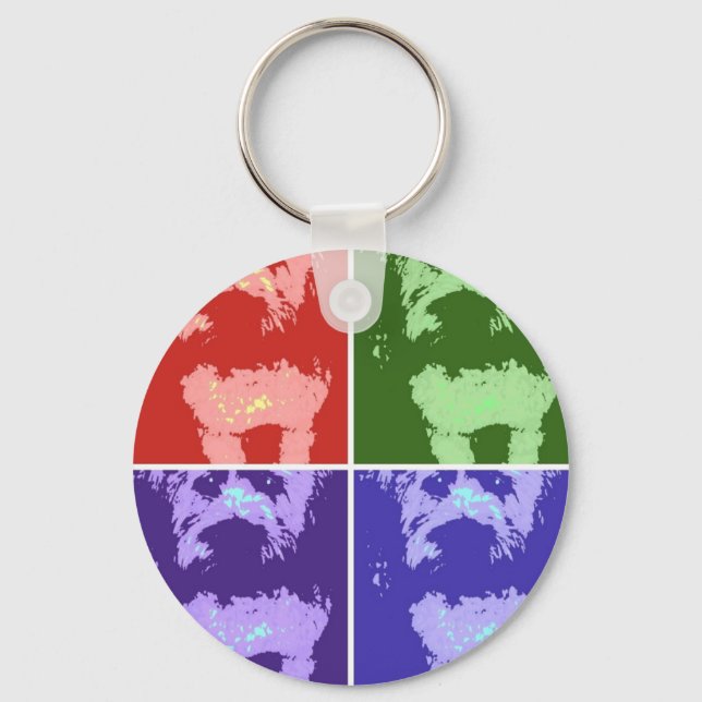 Wheaton Terrier Key Ring (Front)