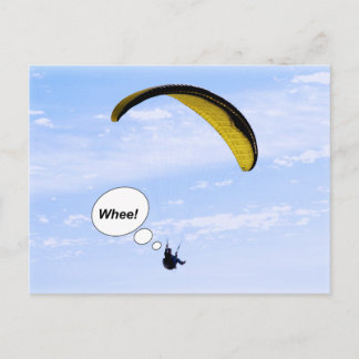 Whee! Paragliding in the Clouds Postcard