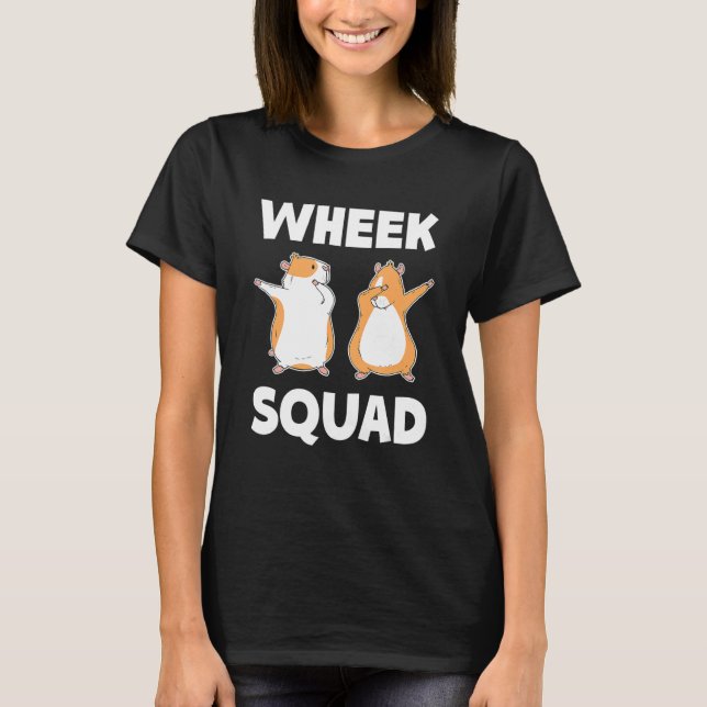 Wheek Squad Graphic Guinea Pig Owner Pet Cavy Anim T-Shirt (Front)