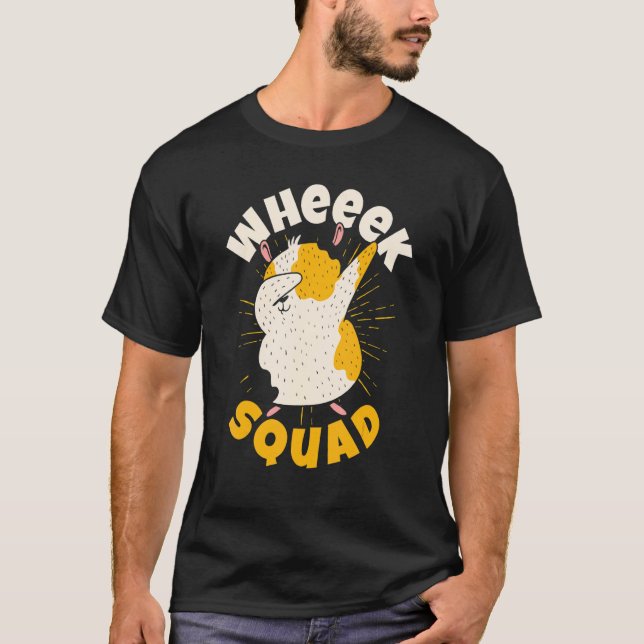 Wheek Squad Graphic Guinea Pig Owner Pet Cavy Anim T-Shirt (Front)
