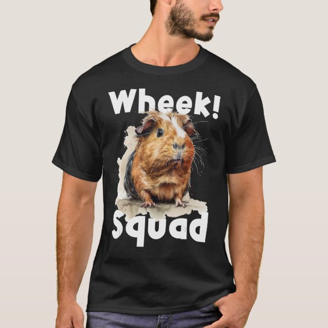 Wheek Squad - Guinea Pig Owner Pet Animal Lover Ve T-Shirt (Front)