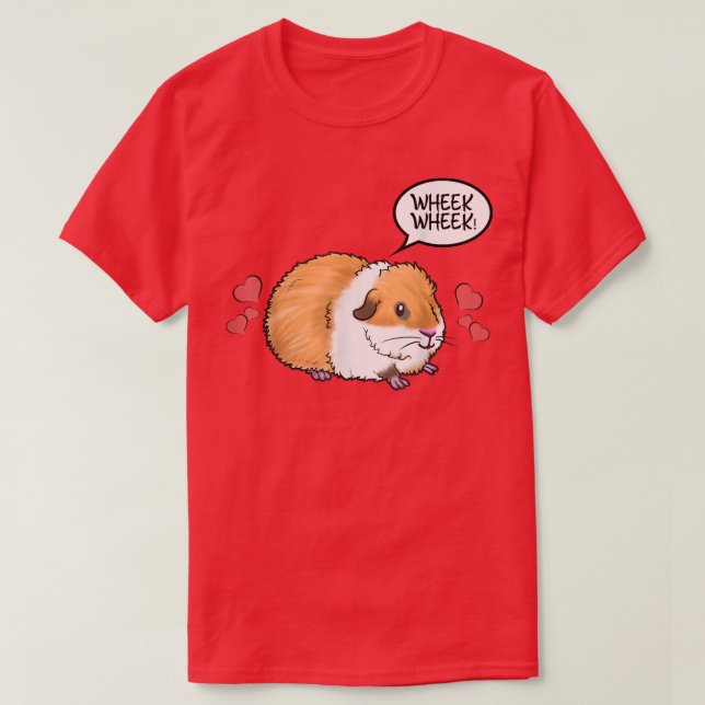 Wheek Wheek Cute Guinea Pig Lover Animal  T-Shirt (Design Front)