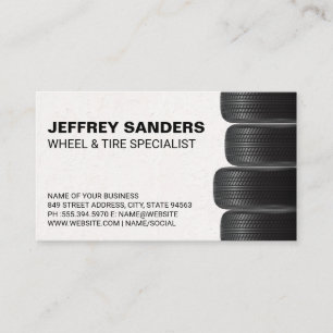 Wheel and Tire Service Auto Body Business Card