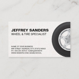 Wheel and Tire Service Car Wheel and Tire Business Card