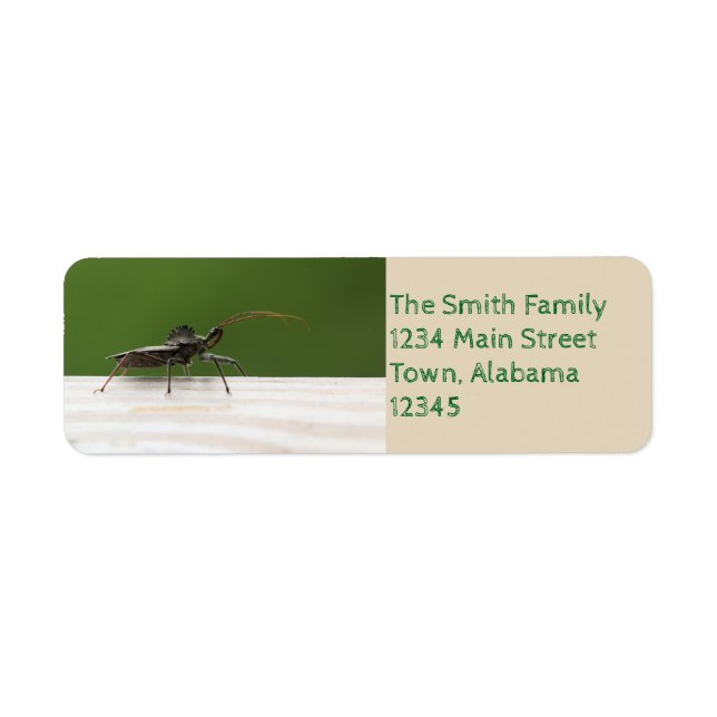 Wheel bug return address label (Front)