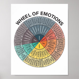 Wheel Emotion Chart Mental Health Therapy Chart 