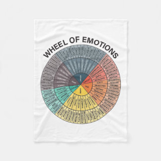 Wheel Emotion Chart Mental Health Therapy Chart  Fleece Blanket