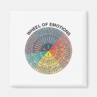 Wheel Emotion Chart Mental Health Therapy Chart  Magnet