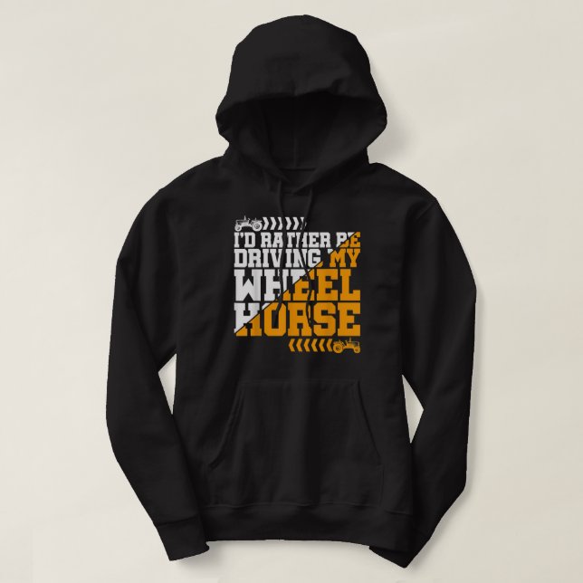 Wheel Horse Farming Tractor  Hoodie (Design Front)