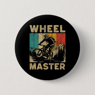 Wheel Master Bicycle Riding Cyclist Mens Womens 6 Cm Round Badge