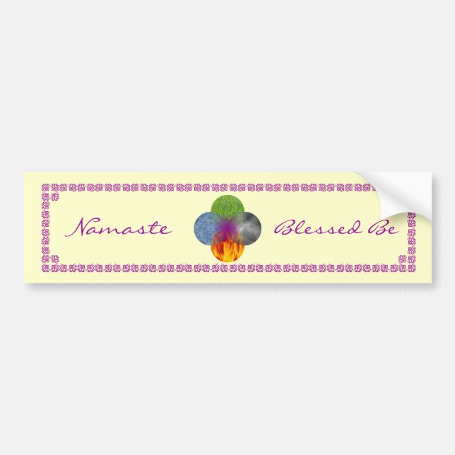 Wheel of Being - Yellow Bumper Sticker (Front)