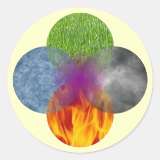 Wheel of Being - Yellow Classic Round Sticker