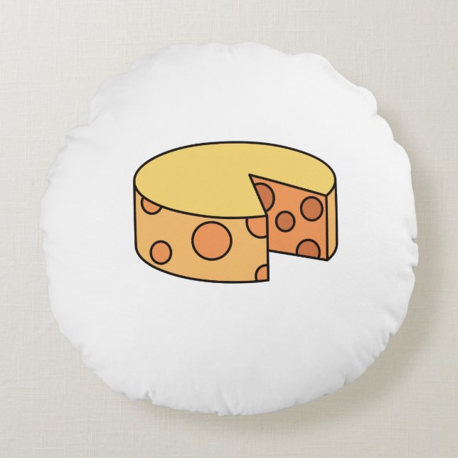 wheel of cheese round cushion (Front)