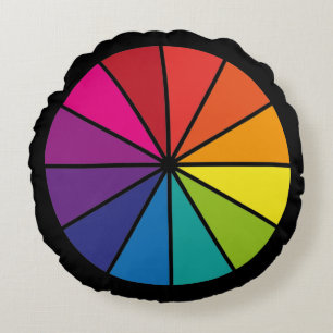 Wheel of Colour Round Cushion